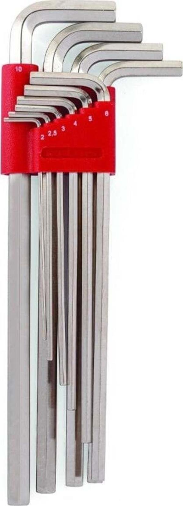 İzeltaş 4903 Allen Anahtar Takımı Altı Köşe Uzun 10 Parça - Image 1