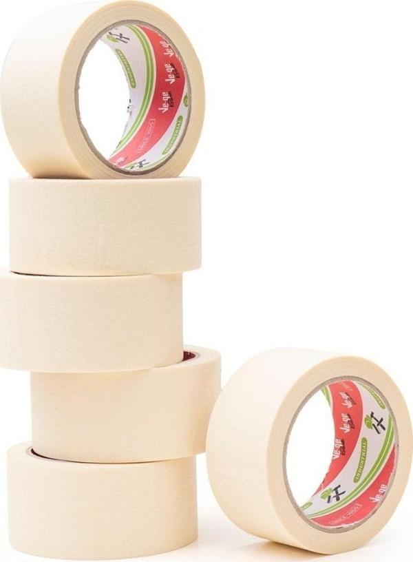 Vege Bant Ve-Ge Vege Maskeleme Kağıt Bant Endüstriyel 48Mmx30Mt (6 Adet) - Image 1