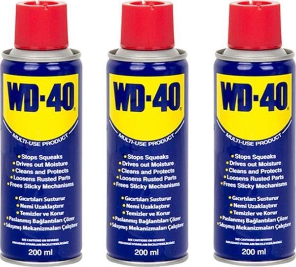 Wd-40 3 Adet Wd 40 Çok Amaçlı Pas Sökücü,Yağlayıcı 200 Ml - Image 1