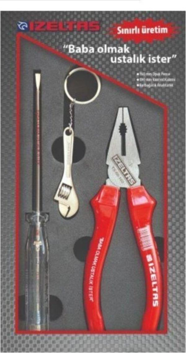 İzeltaş Pense Ve Kontrol Kalemi 2'Li Set (Anahtarlıklı) - Image 1