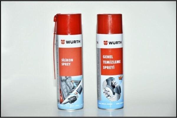 Würth Genel Temizleyici 500 Ml + Würth Silikon Sprey 500 Ml 2'Li Set - Image 1