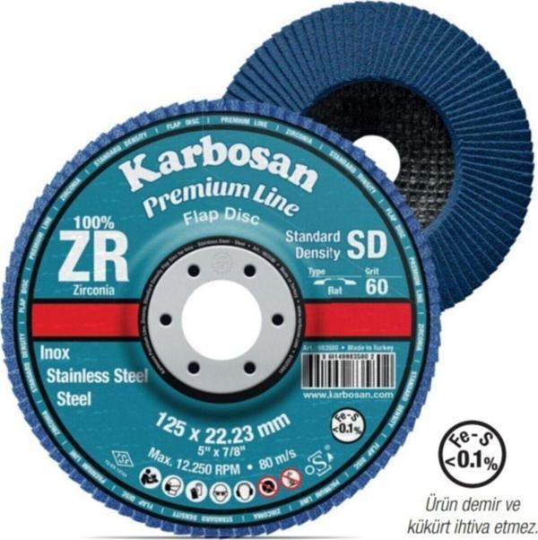 Karbosan 115 Mm Premium Line Zr Sd Flap Disk - 80 Kum - Image 1