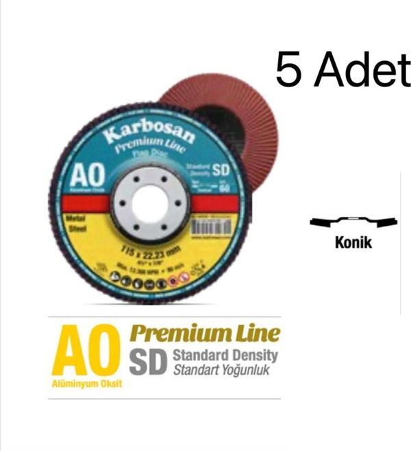 Karbosan 115X80Kum Flap Disk (Metal İçin) Zımpara Taşı 5 Adettir. - Image 1