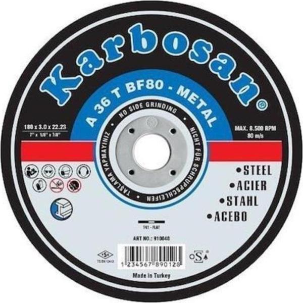 Karbosan 180X3Mm Metal Kesme Taşı (10'Lu Paket) - Image 1