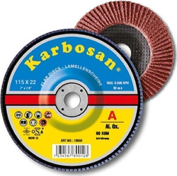 Karbosan Ao Flap Disk Zımpara 115Mm Nk 80 Kum - 10Lu Paket - Image 1