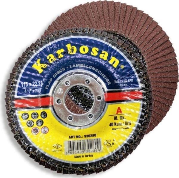 Karbosan Flap Disk 115 Mm 60 Kum Ao 10 Adet - Image 1