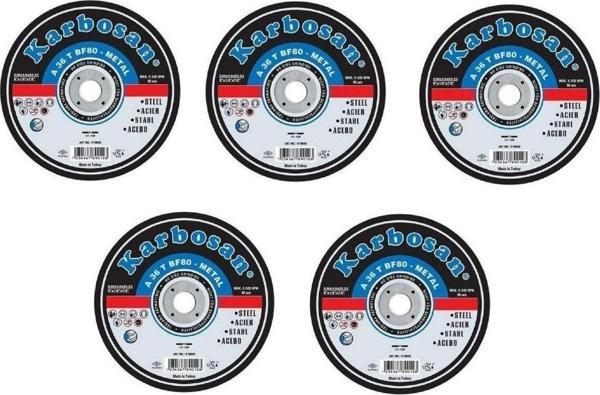 Karbosan Kesme Taşı Nk Düz 230 X 3.0 X 22 A 36 T 5 Adet - Image 1