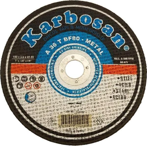 Karbosan Metal Kesici Taş 180X3Mm 10 Ad. - Image 1
