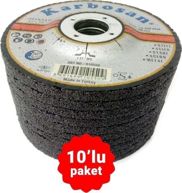 Karbosan Metal Kesme Metal Çapak Alma Taşlama 115X6.4X22.23Mm - 10Lu Paket 2 Yıl 800 - 1200 Watt - Image 1