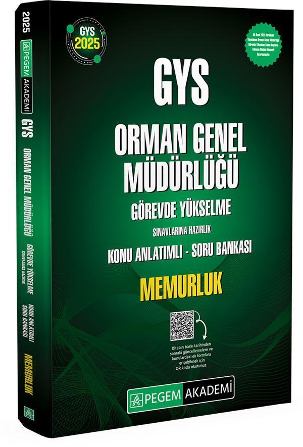 2025 GYS Orman Genel Müdürlüğü Görevde Yükselme Sınavlarına Hazırlık Konu Anlatımlı Soru Bankası - M - Pegem Akademi Yayıncılık - Image 1