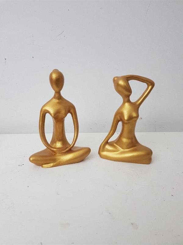 Arose 2Li Yogacı Kadın Gold Ev Ofis Dekoru - Image 1