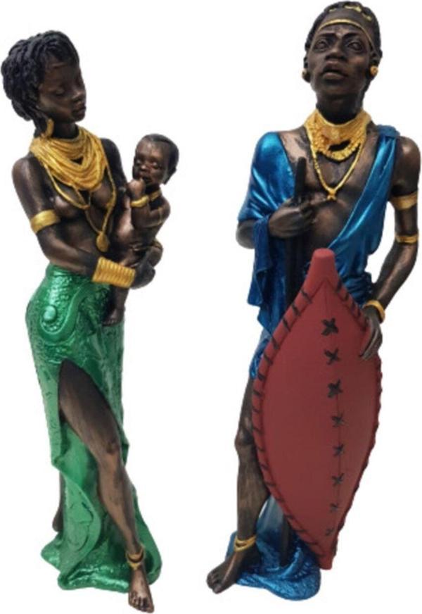 Arose Ab Ev Dekorasyon Afrikalı Biblo Set - Image 1