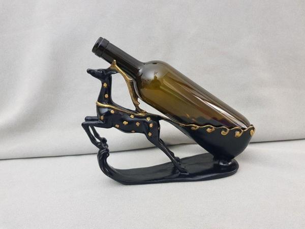 Arose Geyik Şaraplık Şişelik Biblo Dekoratif Obje Ev Ofik Dekoru Hediyelik Dekor - Image 1