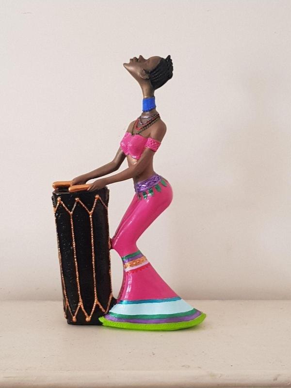 Arose Afrikalı Kadın Müzisyen Biblo Ev Ofis Dekoru - Image 1