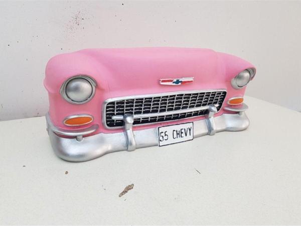 Arose Chevrolet Duvar Heykeli Pembe Dekoratif Duvar Biblo Ofis Dekorasyonu - Image 1