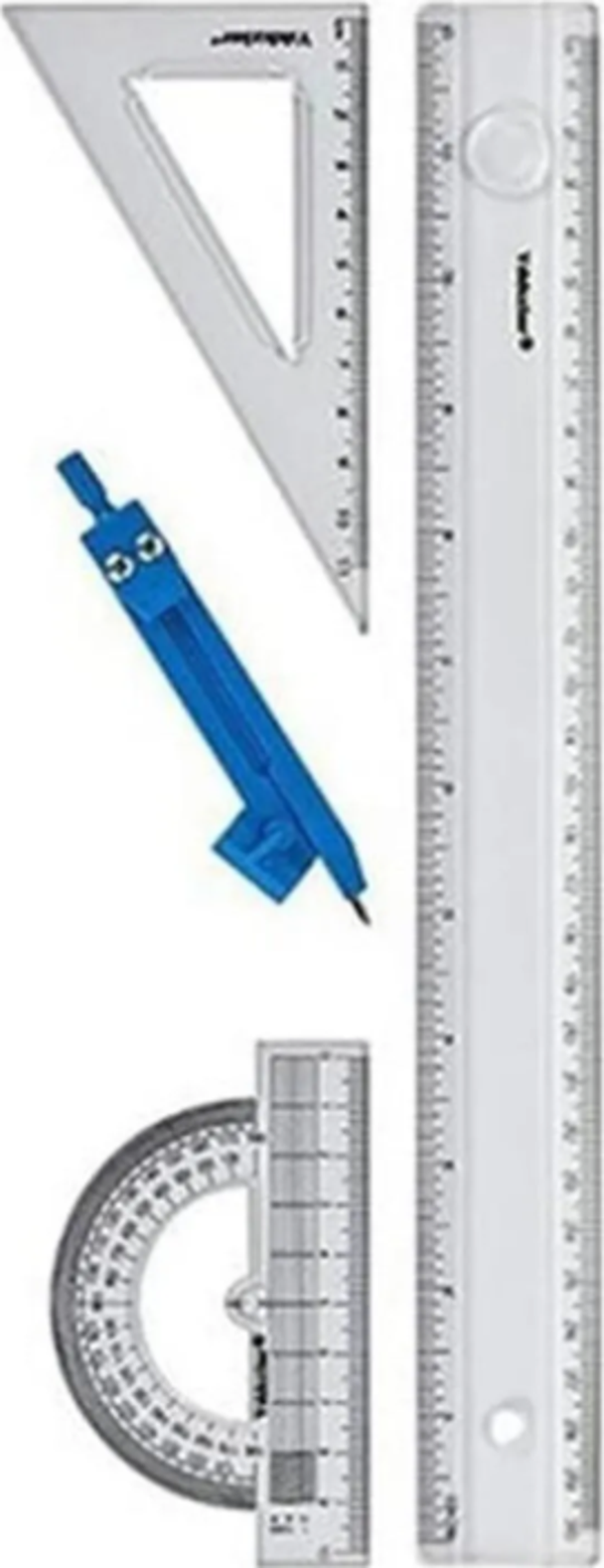 Cetvel Seti Pergelli Cetvel Takımı 30 Cm Çizim Takımı - Image 1