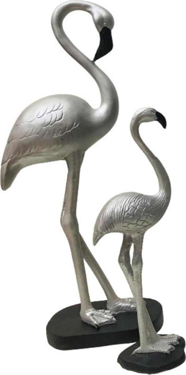Arose Ab Ev Dekorasyon Ikili Flamingo Gümüş Siyah - Image 1