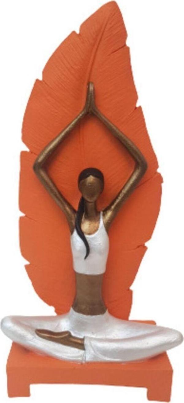 Arose Yapraklı Yogacı Kadın Biblo - Image 1