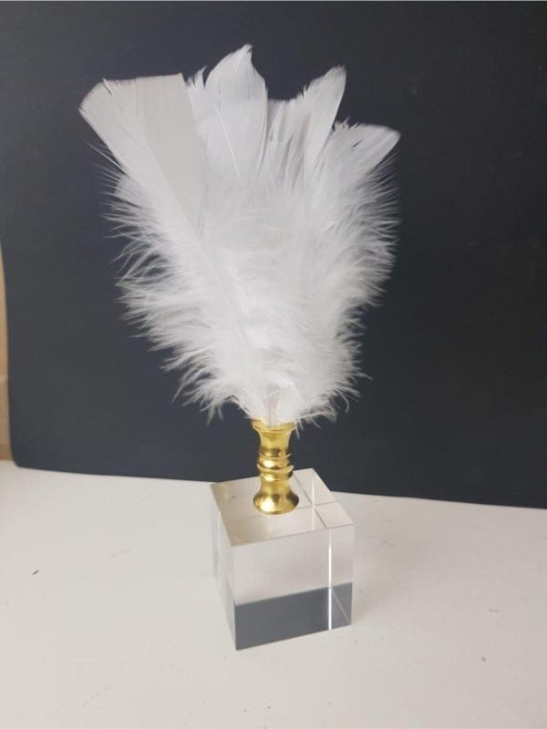 Arose Ab Ev Dekorasyon Altın Ağız Beyaz Tüy Ev Ofis Dekoru - Image 1