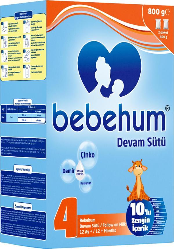Bebehum 4 Devam Sütü 800 Gr 12+ Ay - Image 1