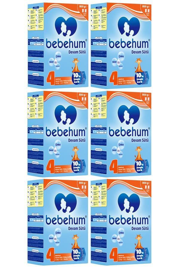 Bebehum 4 No Bebek Sütü 12 Ay 800 Gr X 6 Adet - Image 1