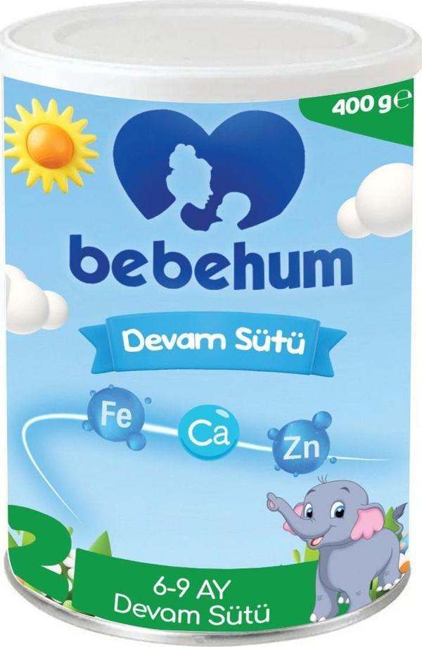 Bebehum Teneke 2 Devam Sütü 400 Gr 6-9 Ay - Image 1