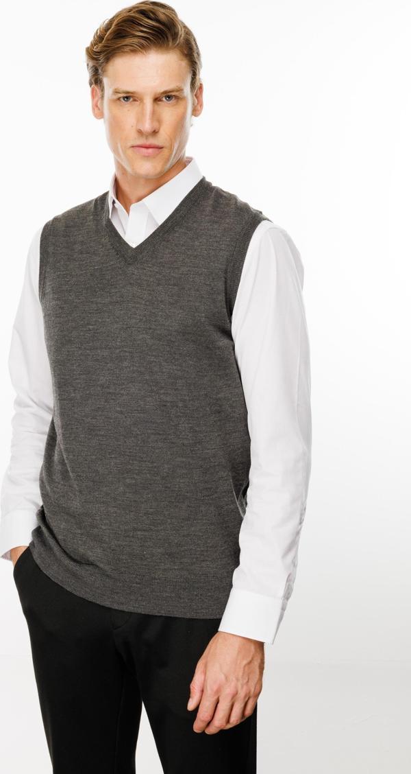 Desen Triko Erkek Süveter 21600 K.Füme - Image 1