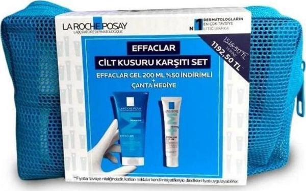 La Roche-Posay Effaclar Gel 200 ML + Duo 40 ML Cilt Kusuru Karşıtı Set - Çanta - Image 1