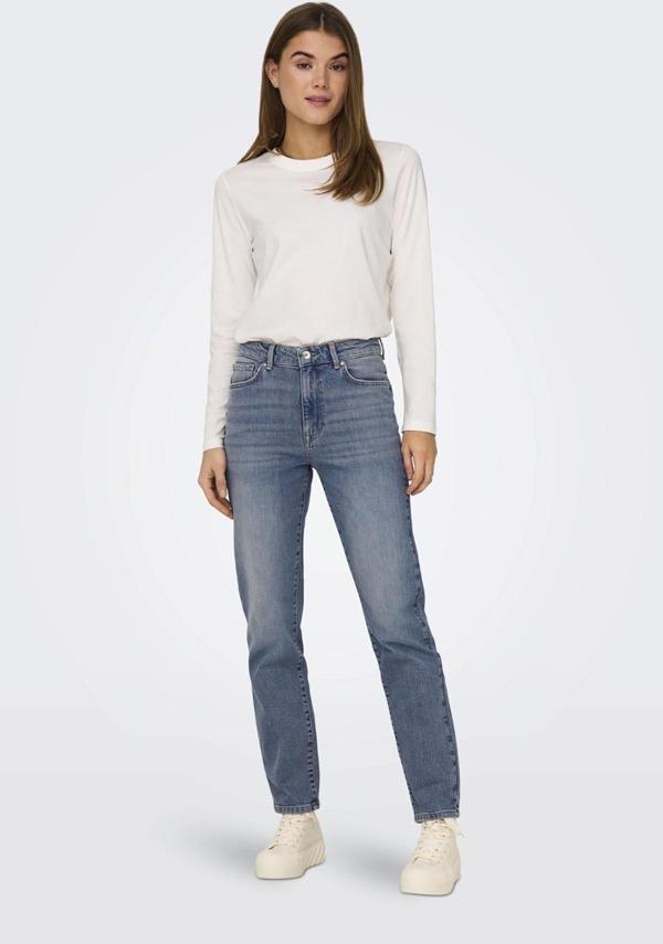 Only Kadın Onlemıly Yüksek Bel Normal Kesim Jean Pantolon 15283928 Mavi - Image 1