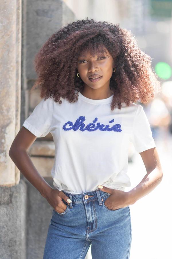 Only Kadın Onllucıa Yazı Detaylı Kısa Kollu %100 Pamuk T-Shirt 15324070 Ekru - Image 1