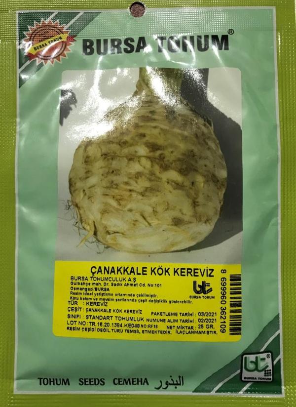ÇANAKKALE KÖK KEREVİZ TOHUMU 25 GR TAKRİBİ 5000 ADET TOHUM - Image 1