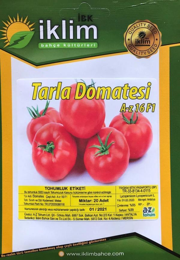 Domates Tohumu Hibrit Tarla Domatesi(oturak) A-Z-16 F1 20 Adet - Image 1