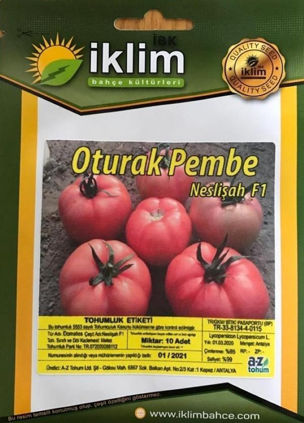 OTURAK PEMBE DOMATES TOHUMU (NESLİŞAH F1) 20 ADET TOHUM - Image 1