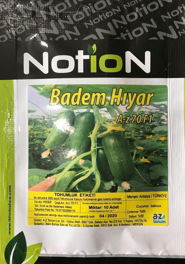 SALATALIK TOHUMU F1 MİNİ BADEM  - 10 Adet Tohumluk - Image 1