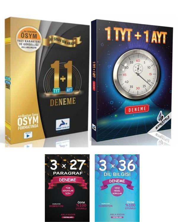 Anla Kazan Deneme Seti + 2 TYT Deneme + 2 AYT Deneme Paraf+Strateji - Anla Kazan Yayınları - Image 1