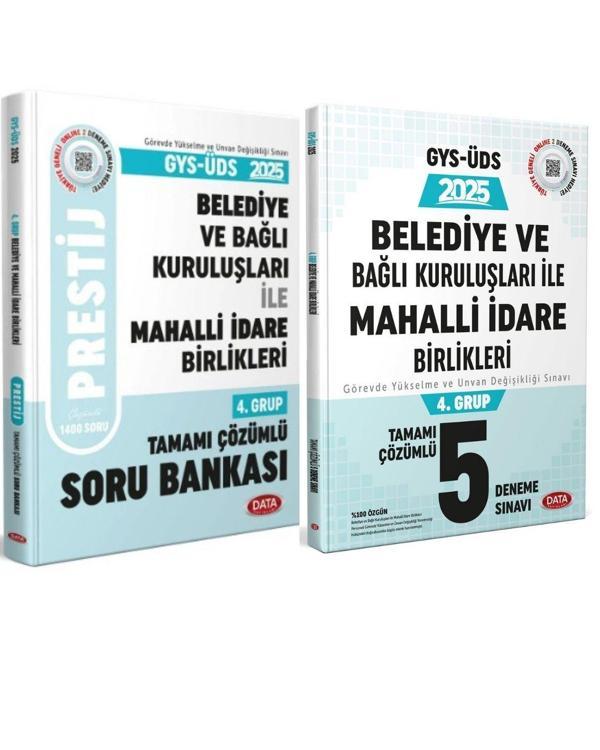 Data 2025 Belediye ve Bağlı Kuruluşları İle Mahalli İdare Birlikleri 4. Grup Prestij Soru ve Deneme - Data Yayınları - Image 1