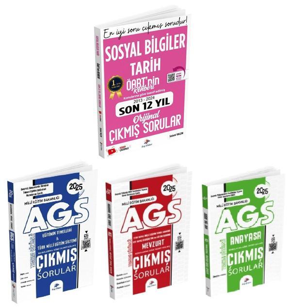 Dizgi Kitap 2025 ÖABT Sosyal Bilgiler Tarih + AGS Eğitimin Temelleri + Mevzuat + Anayasa Çıkmış 4lü - Dizgi Kitap Yayınları - Image 1