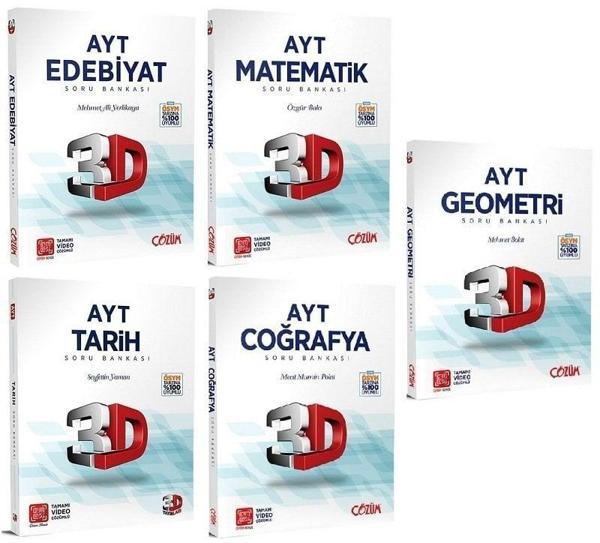 3D Yayınları YKS AYT Eşit Ağırlık Soru Bankası 5 li Set  - 3D Yayınları - Image 1