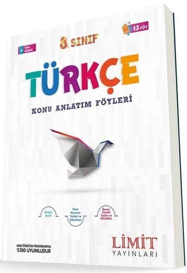 Limit Yayınları 8. Sınıf Türkçe Konu Anlatım Föyleri 13 Föy - Limit Yayınları - Image 1