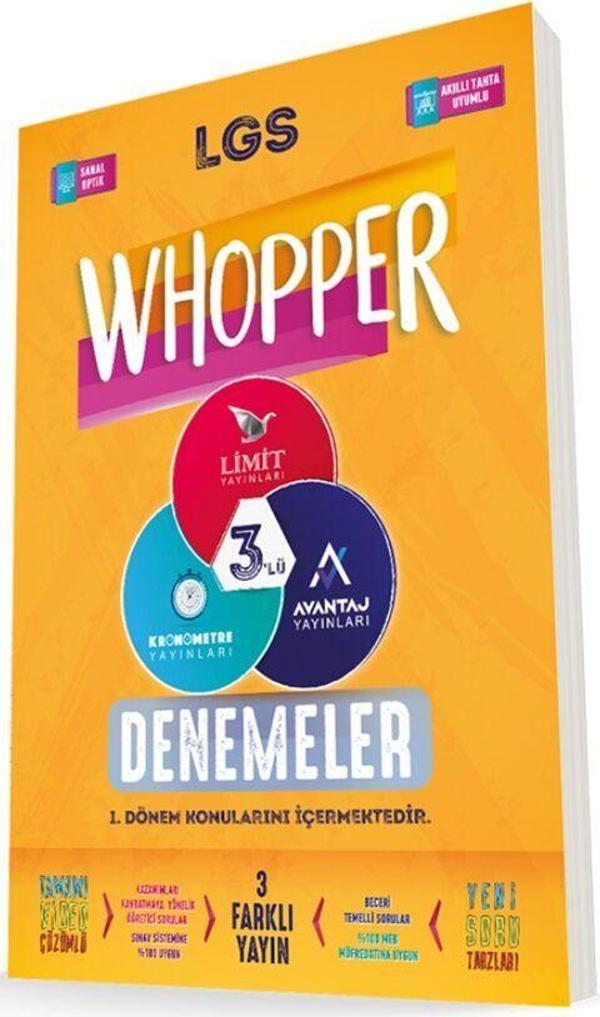 Limit Yayınları 8. Sınıf LGS 1. Dönem Whopper 3 lü Deneme Seti - Limit Yayınları - Image 1