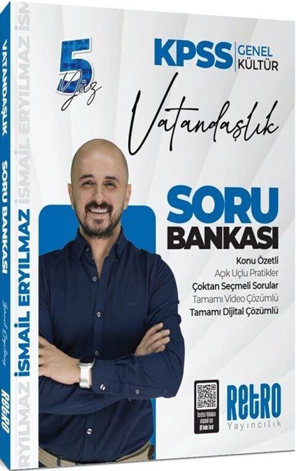Retro 2025 KPSS Vatandaşlık 5Yüz Soru Bankası Çözümlü - İsmail Eryılmaz Retro Yayıncılık - Retro Yayıncılık - Image 1