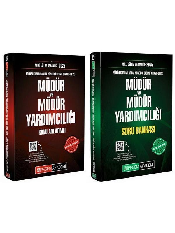 Pegem 2025 MEB EKYS Müdür ve Yardımcılığı Konu + Soru Bankası 2 li Set Pegem Akademi Yayınları - Pegem Akademi Yayıncılık - Image 1