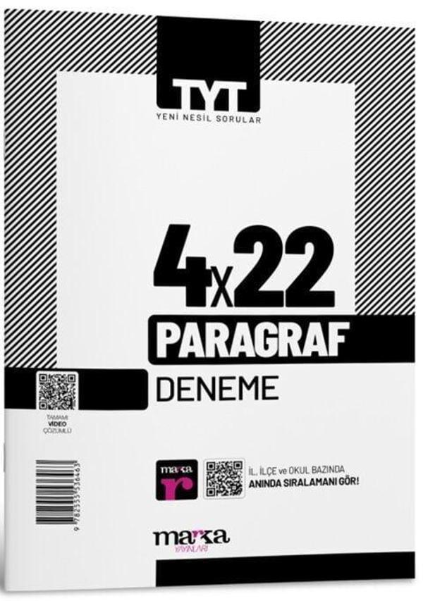 Marka 2025 YKS TYT Paragraf 4x22 Deneme Marka Yayınları - Marka Yayınları - Image 1