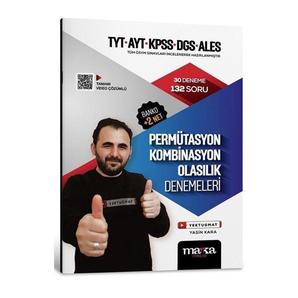 Marka 2025 YKS TYT AYT KPSS DGS ALES Permütasyon, Kombinasyon, Olasılık 30 Deneme Çözümlü - Yektuğ Mat Marka Yayınları - Marka Yayınları - Image 1