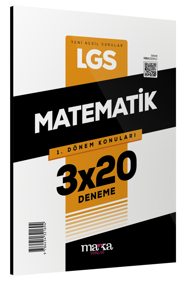 Marka 2025 8. Sınıf LGS 1. Dönem Matematik 3x20 Deneme Marka Yayınları - Marka Yayınları - Image 1