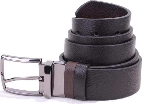 Dagoster DMK26-465DG Siyah Kahve 4 cm Çift Taraflı Hakiki Deri Erkek Kemer - Image 1