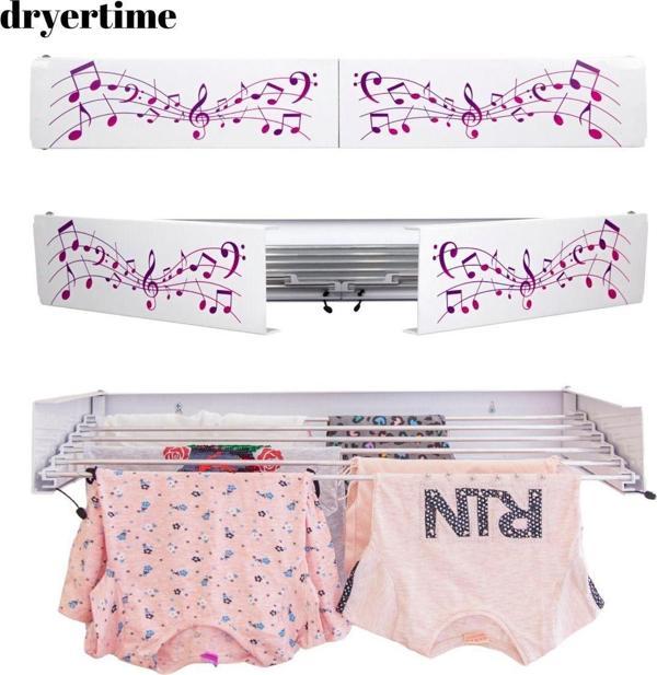 Dryertime Duvara Monte Çamaşır Askısı, Akordiyon Çamaşırlık (Notalar) - Image 1