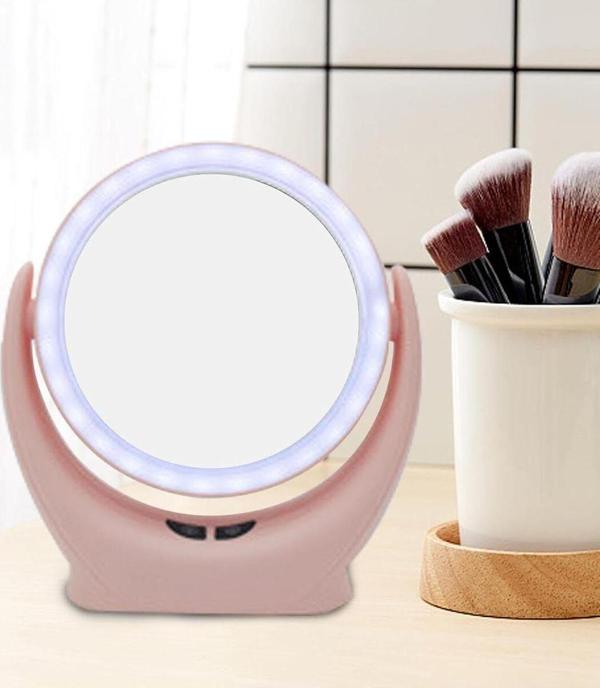 Naturalove Fanlı Led Işıklı Makyaj Aynası,360 Derece Şarj Edilebilir - Image 1
