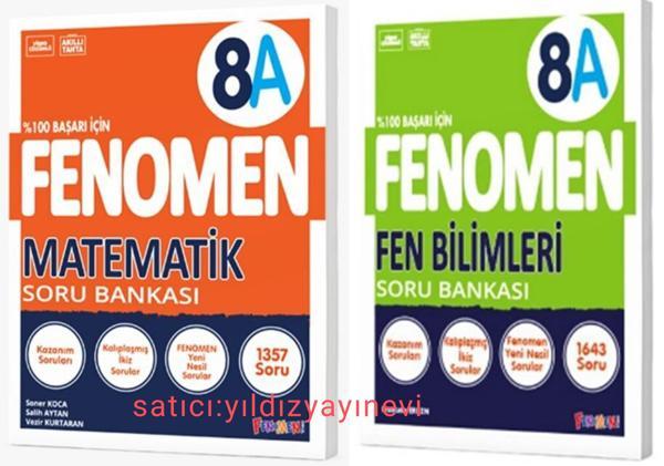fenomen okul yayınları 8.sınıf 8A matematik ve fen bilimleri fenomen soru bankası - Fenomen Yayıncılık - Image 1