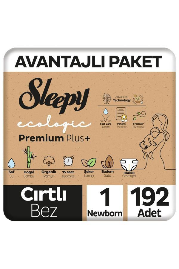 Sleepy Ecologic Premium Plus Avantajlı Paket Bebek Bezi 1 Numara 192 Adet - Image 1